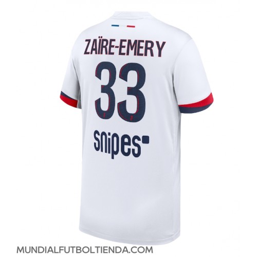 Camiseta Paris Saint-Germain Warren Zaire-Emery #33 Segunda Equipación Replica 2025-26 mangas cortas Camiseta Paris Saint-Germain Warren Zaire-Emery #33 Segunda Equipación Replica 2025-26 mangas cortas